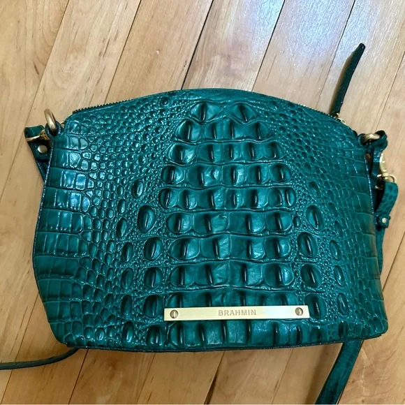 Brahmin Crocodile-Embossed Shoulder Bag - Picture 2 of 9